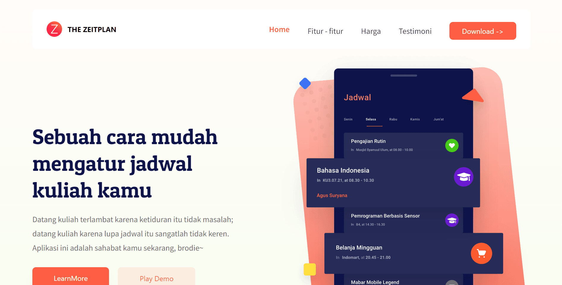image for Zeitplan